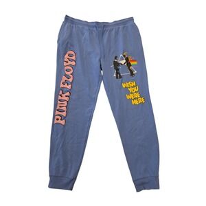 Pink Floyd Wish You Were Here Jogger Sweatpants Mens XL Blue Graphic